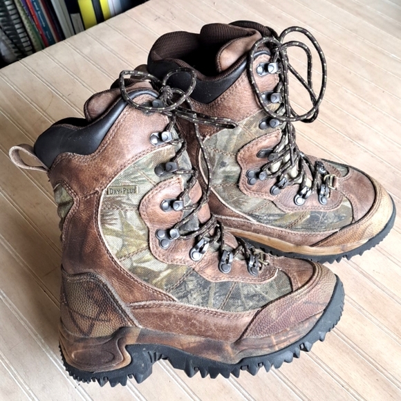 Cabela’s Thinsulate Ultra Heavy Duty Hunting Camo Leather High Top Boots - Picture 1 of 12